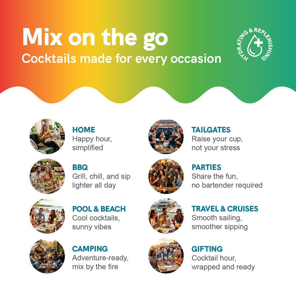 BYB Hybrid Mixer Set (12 Varieties) Organic Cocktail and Non-Alcoholic Cocktail Mixtures