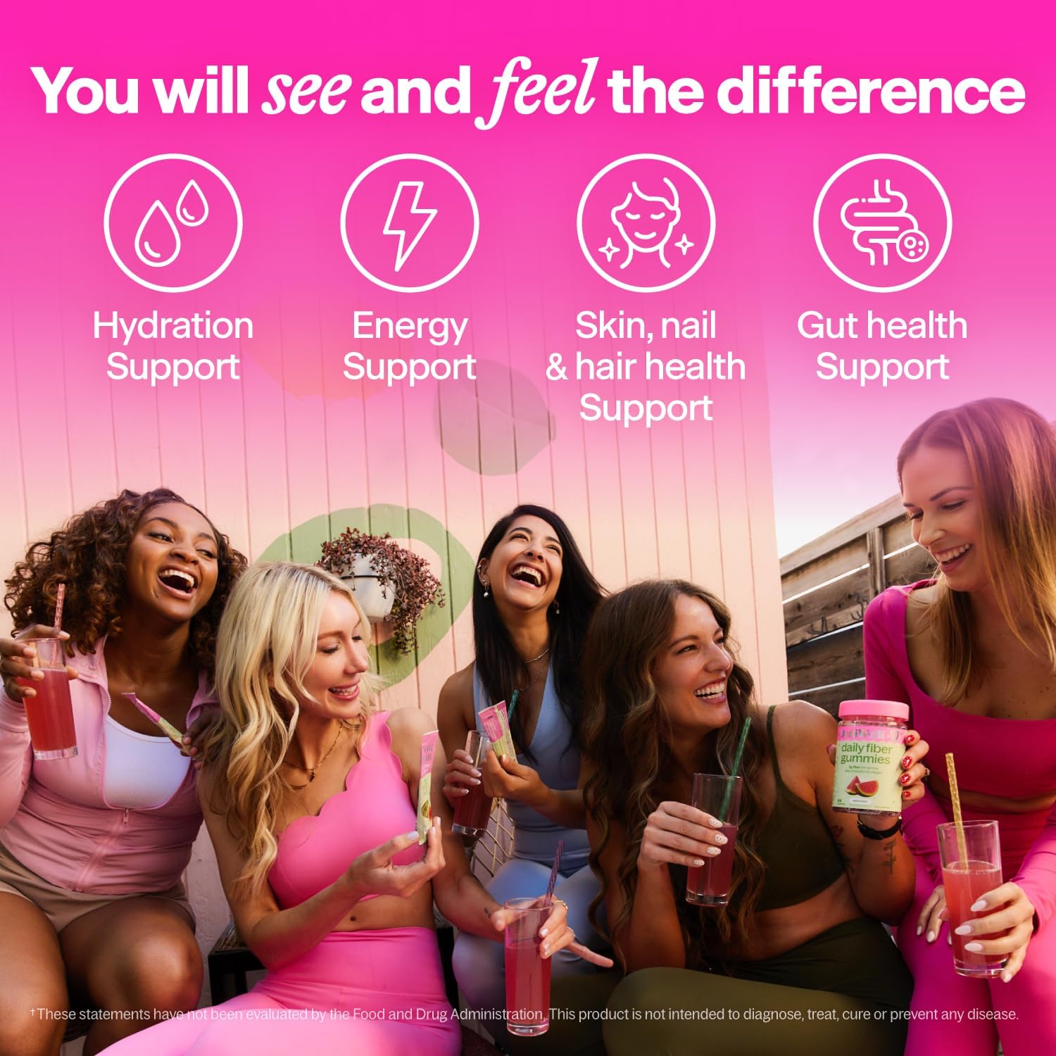 Baily Wiley Daily Fiber Supplement Pack (containing collagen, probiotics and electrolytes)