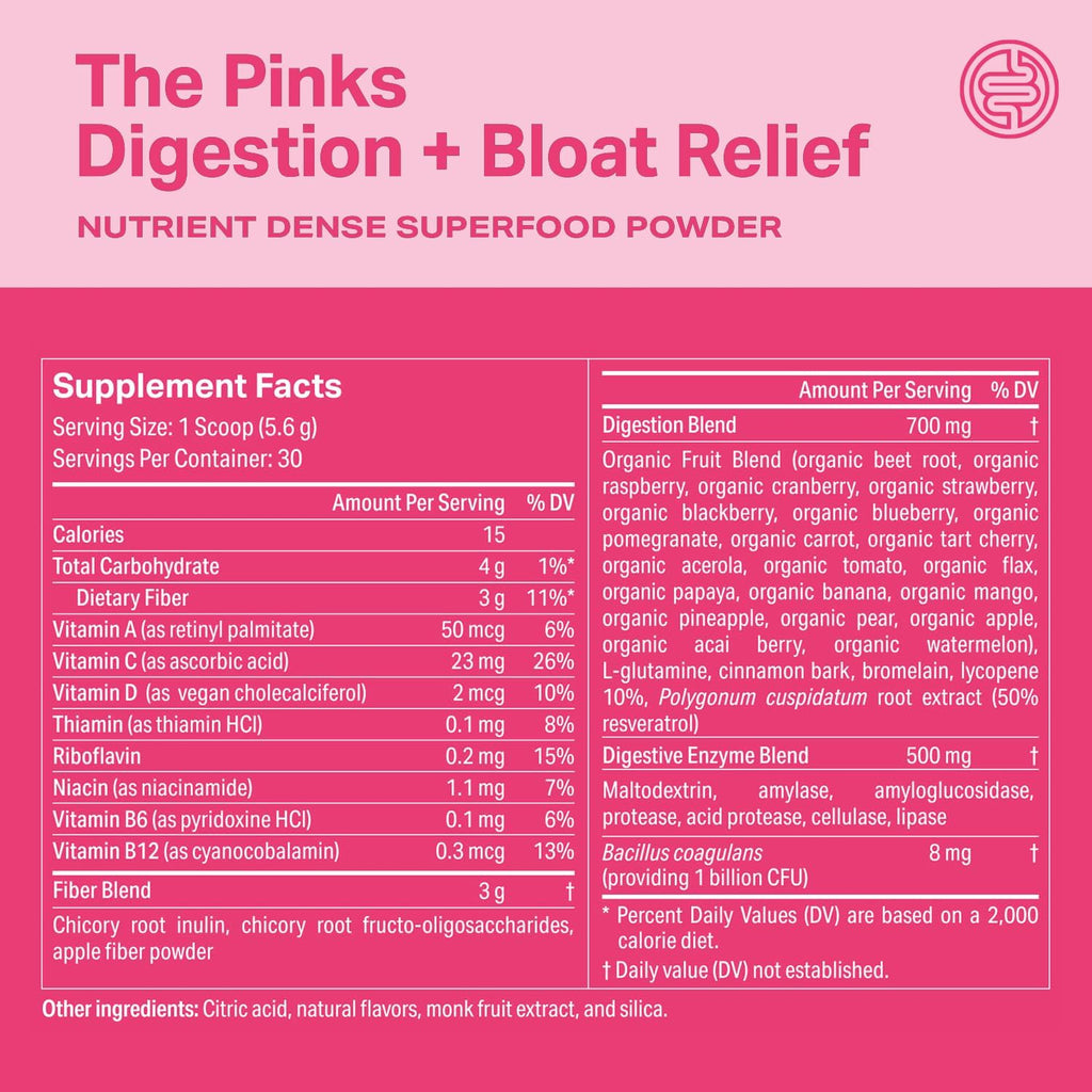 Proper, The Pinks Digestion and Bloat Relief.