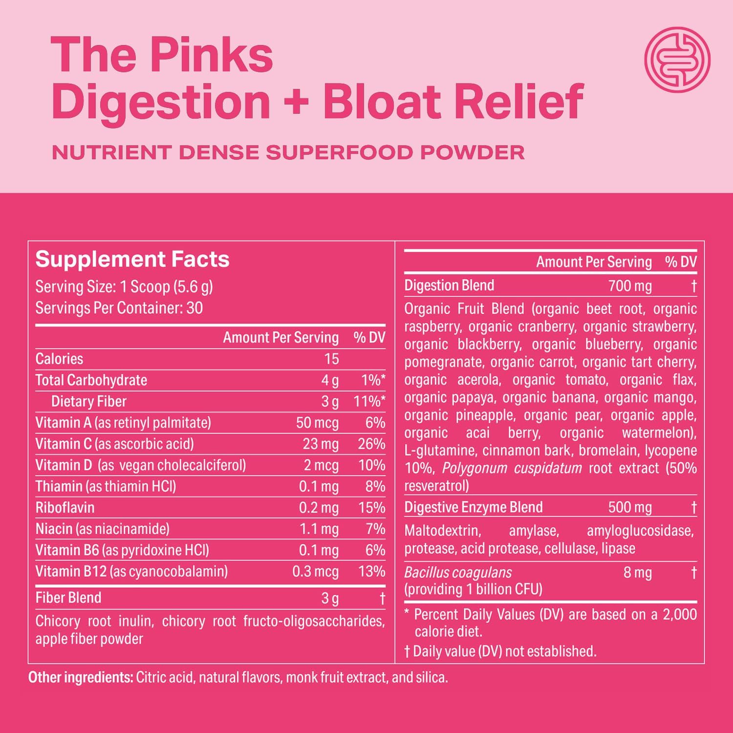 Proper, The Pinks Digestion and Bloat Relief.