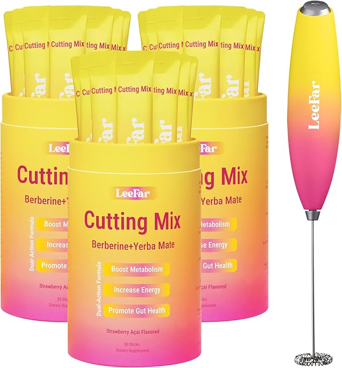 【Buy 3 Get 1 Gift Free】 Cutting Drink Mix –| Strawberry Açaí Flavor – 90 Servings