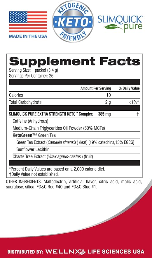 Slimquick Pure 3x Extra Strength Mixed Berry Drink Mix for Women to Help Achieve Weight Goals