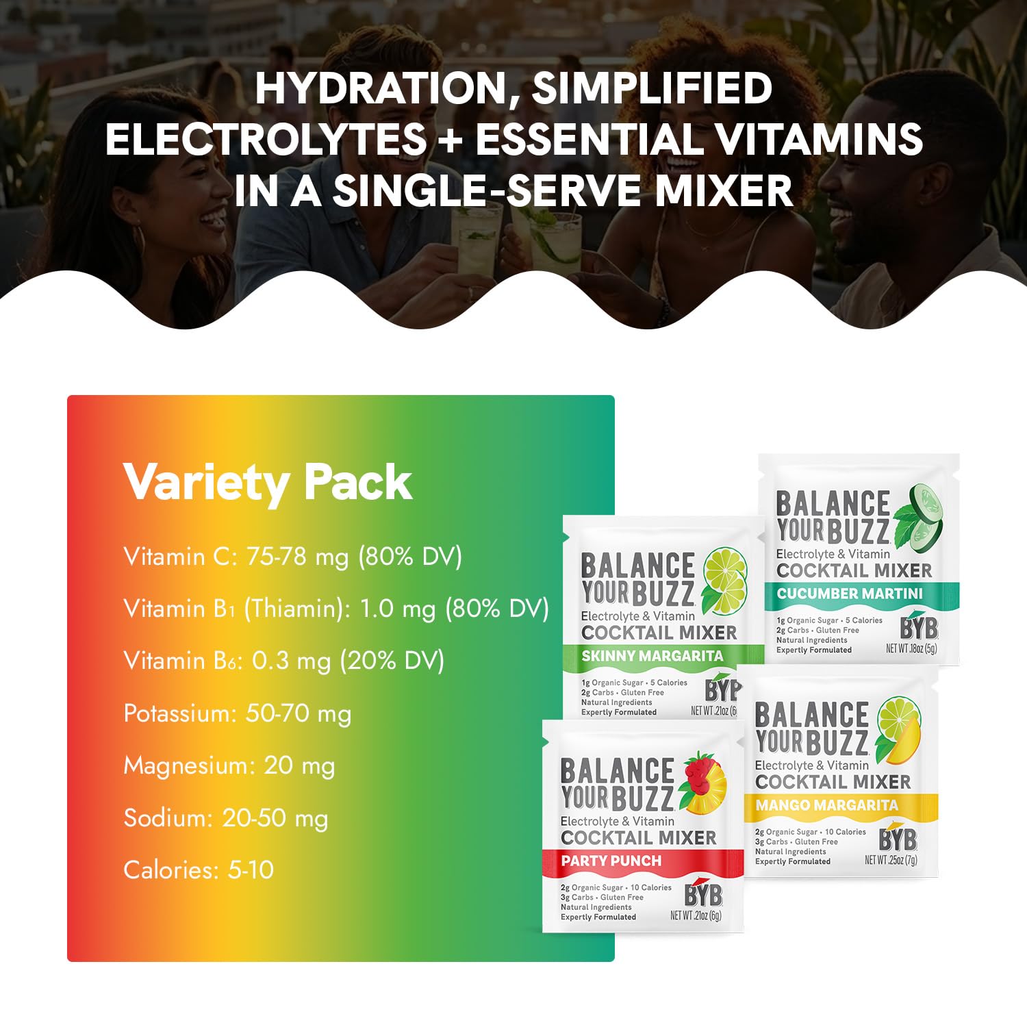 BYB Hybrid Mixer Set (12 Varieties) Organic Cocktail and Non-Alcoholic Cocktail Mixtures
