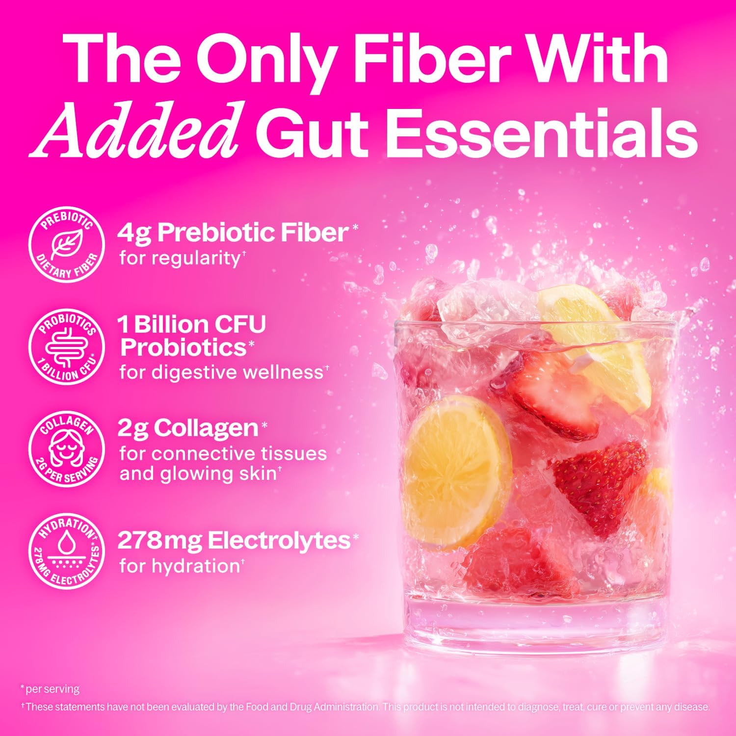 Baily Wiley Daily Fiber Supplement Pack (containing collagen, probiotics and electrolytes)