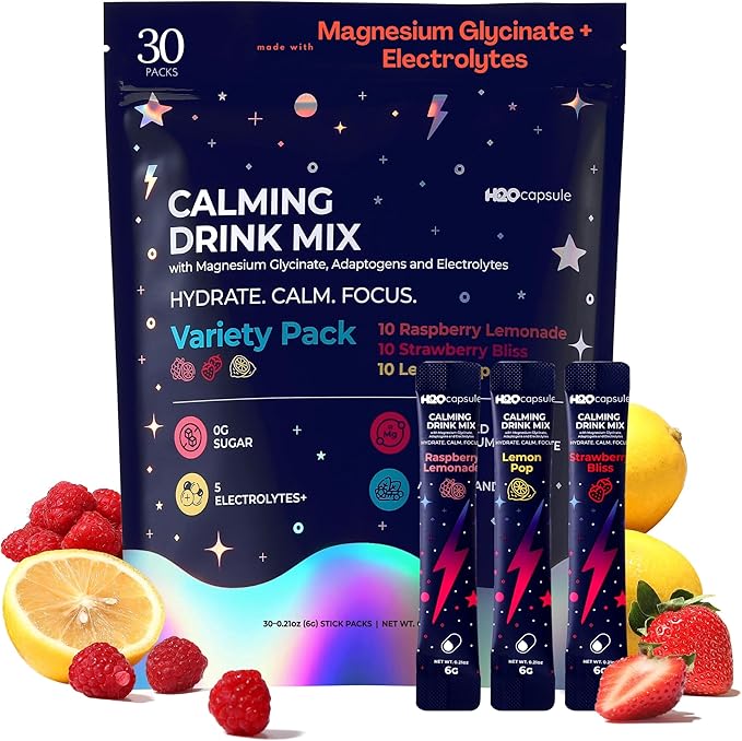 Calm Magnesium Glycinate Powdered Drink Mix with Electrolytes
