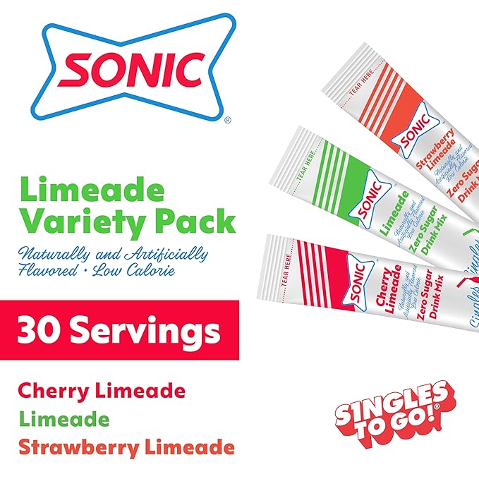 Sonic Singles To Go Limeade Variety Pack, Watertok Powdered Drink Mix