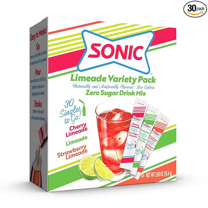 Sonic Singles To Go Limeade Variety Pack, Watertok Powdered Drink Mix