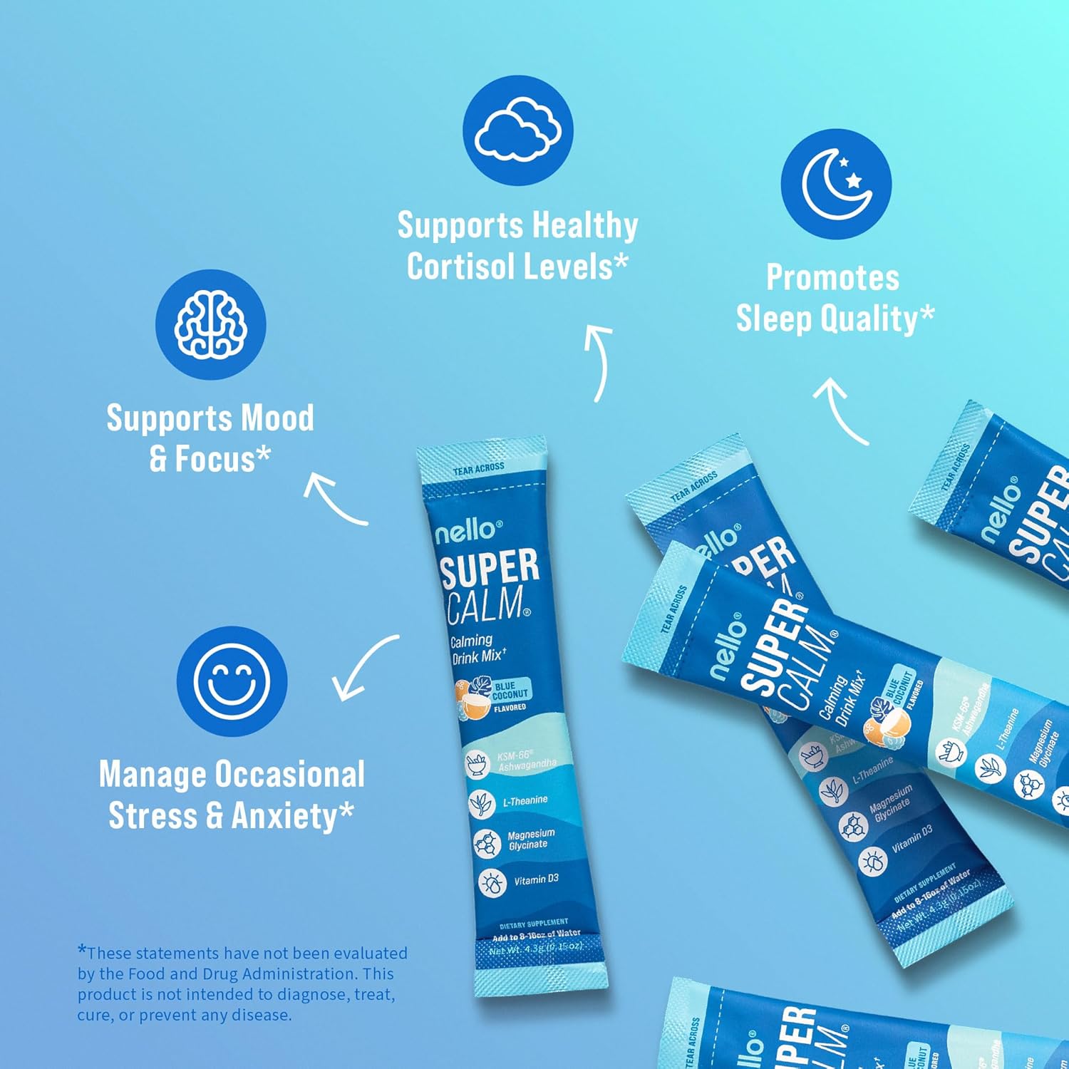 Nello Supercalm Drink Mix with Magnesium Glycinate