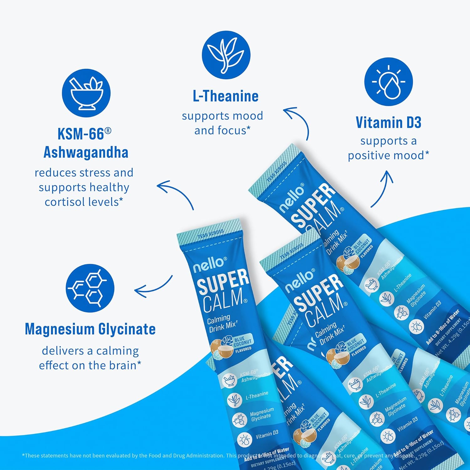 Nello Supercalm Drink Mix with Magnesium Glycinate